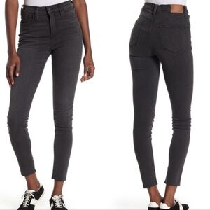 Madewell 9: High Rise Skinny Jeans in Dark Gray